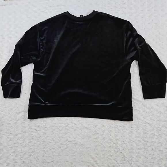 Athleta Black Retroplush Velvet Crewneck Black Womens Size XL #466916 - Picture 7 of 8